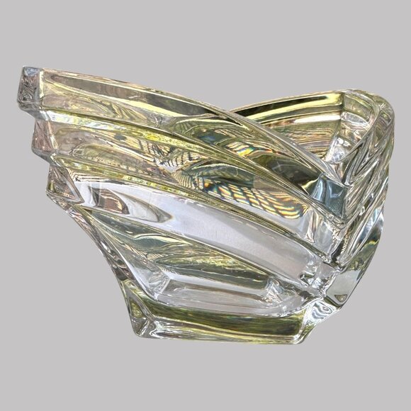 Mikasa Deco Crystal Votive Bowl Intricate Swirl Design Ideal For Centerpieces - Picture 1 of 8
